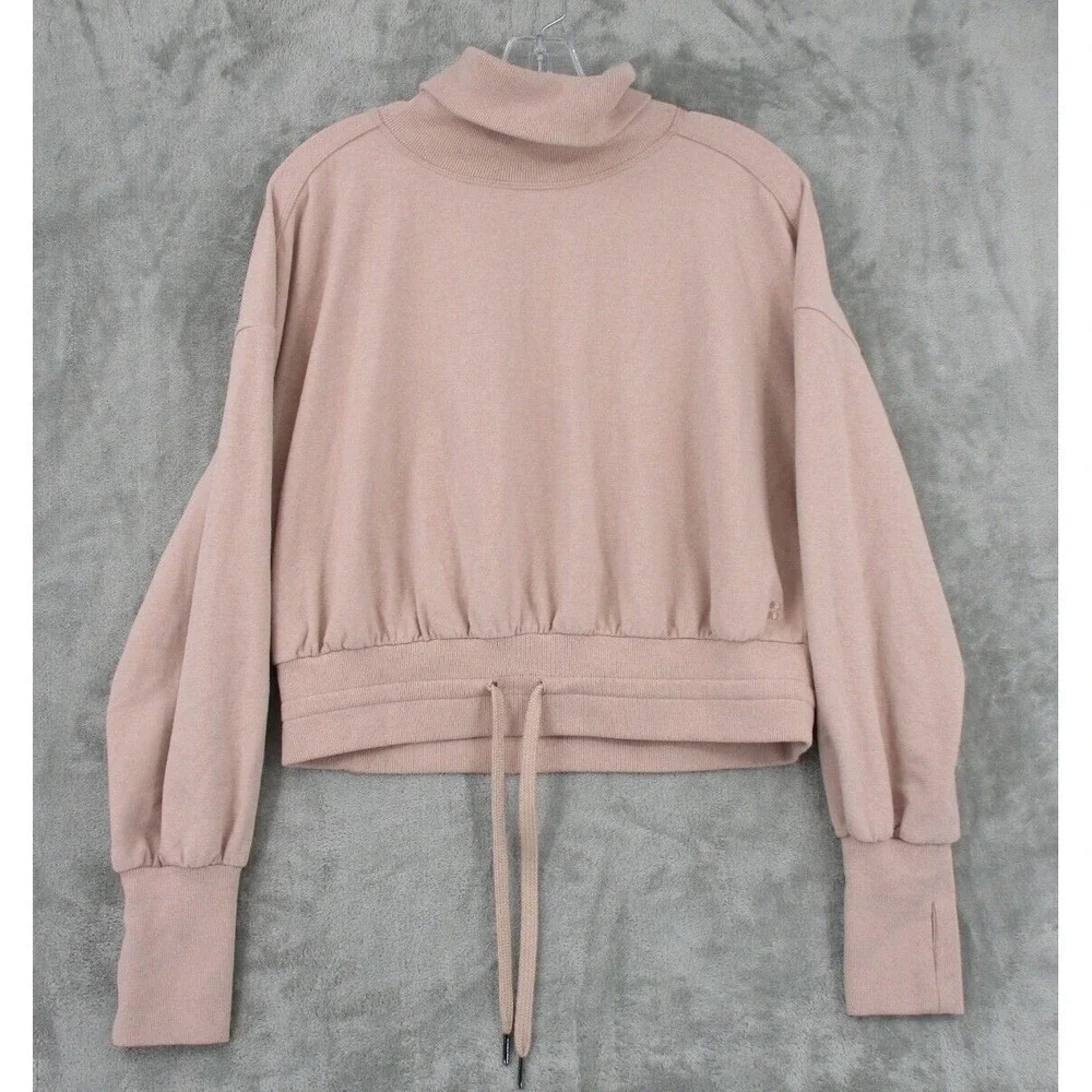 Sweaty Betty Sweatshirt 8 Melody Soft Luxe Athletic Athleisure Cowl Lounge Knit